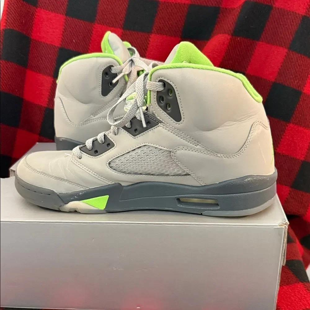 Air Jordan Retro 5 Green silver